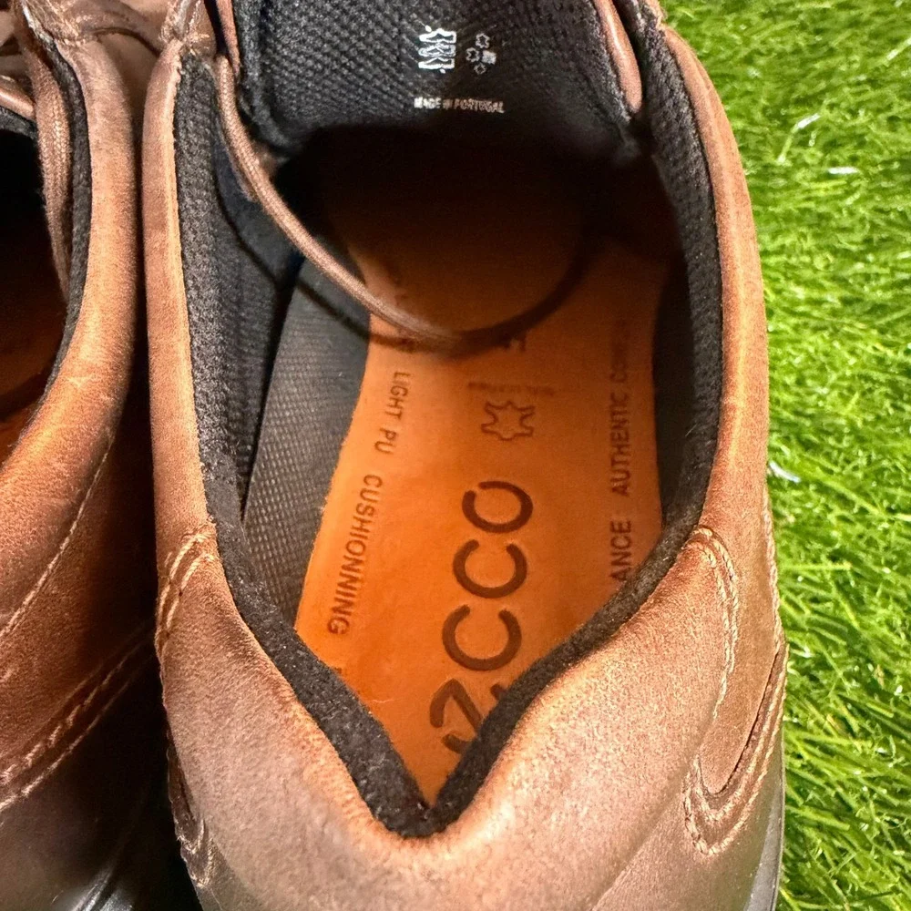 ECCO Brown Leather Bicycle Toe Derby Oxford Shoes Mens‎ size US 7-7.5 EU 41
